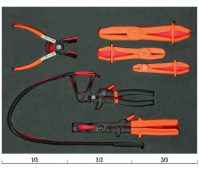 Juego de abrazaderas de manguera en bandeja de foam 3/3 Fit&Go, 6 piezas | FF1A5036
