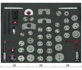 Juego de calibres en bandeja de foam 3/3 Fit&Go, 50 piezas | FF1A5038