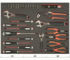 Juego de alicates, llaves y destornilladores en bandeja de foam 3/3 Fit&Go (28&nbsp;piezas) | FF1A67