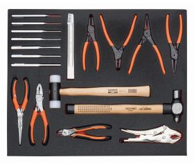 Juego de alicates para automoción en bandeja de foam 3/3 Fit&Go (18 piezas) | FF1A72