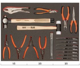 Juego de alicates para automoción en bandeja de foam 3/3 Fit&Go (18 piezas) | FF1A72