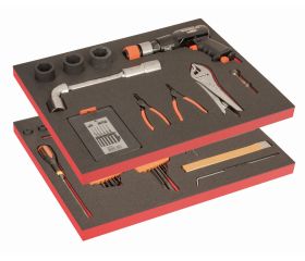 Composición de 2 foams de herramientas para automoción (62 piezas) | FF1ASET-AUTO-M1