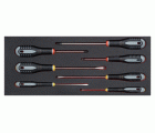 Juego de 4 destornilladores ranurados y 3 destornilladores Phillips en bandeja de foam 1/3 Fit&Go (7&nbsp;piezas) | FF1E1001