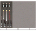 Juego de 5 destornilladores ranurados y 2 destornilladores Phillips en bandeja de foam 1/3 Fit&Go (7&nbsp;piezas) | FF1E1002