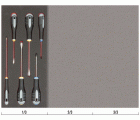 Juego de destornilladores ranurados y Pozidriv en bandeja de foam 1/3 Fit&Go (6&nbsp;piezas) | FF1E1003