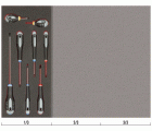 Juego de destornilladores ranurados, Phillips y Pozidriv en bandeja de foam 1/3 Fit&Go (8&nbsp;piezas) | FF1E1004
