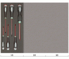 Juego de destornilladores TORX® inviolables en bandeja de foam 1/3 Fit&Go TR10-TR40 (6&nbsp;piezas) | FF1E1008