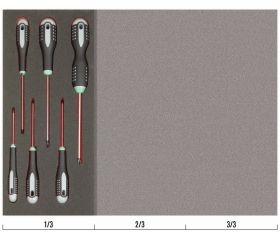 Juego de destornilladores TORX® inviolables en bandeja de foam 1/3 Fit&Go TR10-TR40 (6 piezas) | FF1E1008