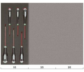 Juego de destornilladores TORX® T8-T30 en bandeja de foam 1/3 Fit&Go (6 piezas) | FF1E1009