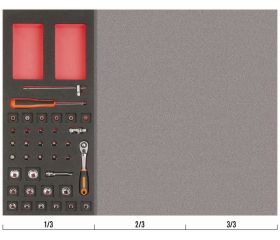 Juego de carraca de cabeza tipo pera y vasos de 1/4