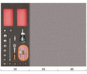 Juego de carraca de cabeza tipo pera y vasos de 1/4