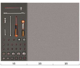 Juego de carraca de cabeza redonda y vasos de 1/4