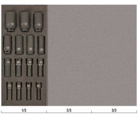 Juego de vasos de impacto de serie larga de 1/2