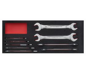 Juego de llaves fijas de dos bocas en bandeja de foam 1/3 Fit&Go (8 piezas) | FF1E3001