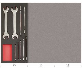 Juego de llaves fijas de dos bocas en bandeja de foam 1/3 Fit&Go (8 piezas) | FF1E3001