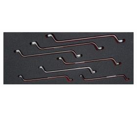 Juego de llaves de estrella acodadas de dos bocas en bandeja de foam 1/3 Fit&Go (7 piezas) | FF1E3007