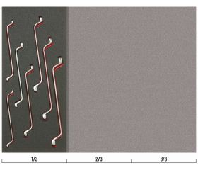 Juego de llaves de estrella acodadas de dos bocas en bandeja de foam 1/3 Fit&Go (7 piezas) | FF1E3007