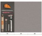 Juego de herramientas de medición en bandeja de foam 1/3 Fit&Go (7&nbsp;piezas) | FF1E5001