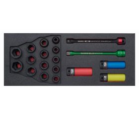 Juego de vasos y barra de torsión en bandeja de foam 1/3 Fit&Go (6 piezas) | FF1E5006