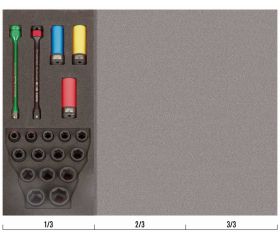 Juego de vasos y barra de torsión en bandeja de foam 1/3 Fit&Go (6 piezas) | FF1E5006