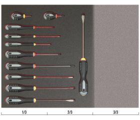 Juego de destornilladores Phillips en bandeja de foam 2/3 Fit&Go (11 piezas) | FF1F1002