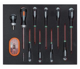 Juego de destornilladores y puntas TORX® en bandeja de foam 2/3 Fit&Go (12 piezas) | FF1F1005
