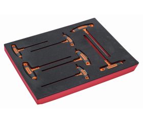 Juego de destornilladores con mango en T para TORX® en bandeja de foam 2/3 Fit&Go (7 piezas) | FF1F1007