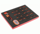 Juego de destornilladores, llaves hexagonales y puntas en bandeja de foam 2/3 Fit&Go (49 piezas) | FF1F1008