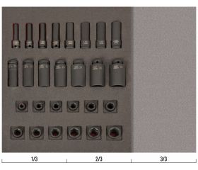 Juego de vasos de impacto de serie larga de 1/2