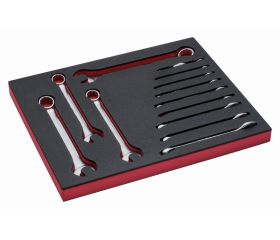 Juego de llaves combinadas imperiales en bandeja de foam 2/3 Fit&Go (13 piezas) | FF1F3004