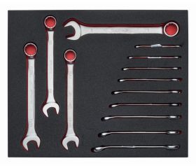 Juego de llaves combinadas imperiales en bandeja de foam 2/3 Fit&Go (13 piezas) | FF1F3004