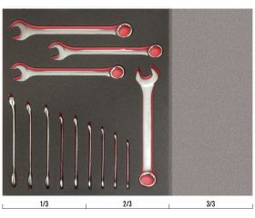 Juego de llaves combinadas imperiales en bandeja de foam 2/3 Fit&Go (13 piezas) | FF1F3004