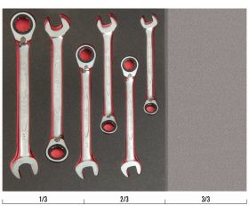Juego de llaves combinadas de carraca en bandeja de foam 2/3 Fit&Go (17 piezas) | FF1F3006