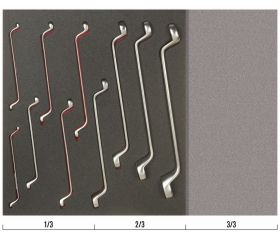 Juego de llaves de estrella acodadas de dos bocas en bandeja de foam 2/3 Fit&Go (10 piezas) | FF1F3007