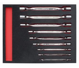 Juego de llaves de vaso de dos bocas en bandeja de foam 2/3 Fit&Go (9 piezas) | FF1F3008