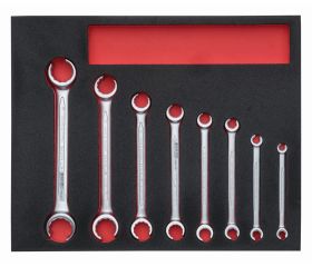 Juego de llaves para racores en bandeja de foam 2/3 Fit&Go (8 piezas) | FF1F3009