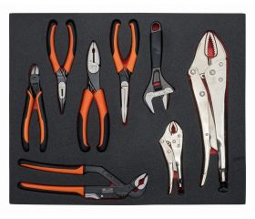 Juego de llaves y alicates en bandeja de foam 2/3 Fit&Go (8 piezas) | FF1F4001