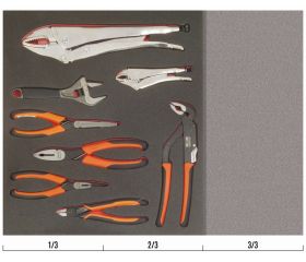 Juego de llaves y alicates en bandeja de foam 2/3 Fit&Go (8 piezas) | FF1F4001