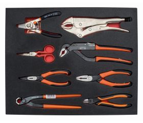 Juego de tijeras y alicates en bandeja de foam 2/3 Fit&Go (8 piezas) | FF1F4002