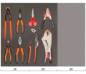 Juego de tijeras y alicates en bandeja de foam 2/3 Fit&Go (8 piezas) | FF1F4002