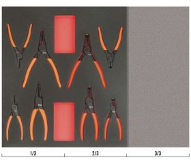 Juego de alicates para arandelas en bandeja de foam 2/3 Fit&Go (8 piezas) | FF1F4004