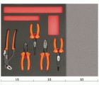 Juego de cortantes y alicates aislados en bandeja de foam 2/3 Fit&Go (5&nbsp;piezas) | FF1F4005