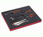 Juego de Llaves ajustables "inglesas" y alicates en bandeja de foam 2/3 Fit&Go (5&nbsp;piezas) | FF1F5003