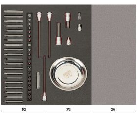 Juego de puntas y plato magnético en bandeja de foam 2/3 Fit&Go (50 piezas) | FF1F5004