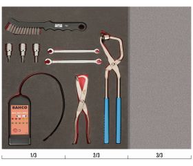 Juego de llaves de estrella y cepillo en bandeja de foam 2/3 Fit&Go (9 piezas) | FF1F5010