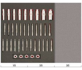 Juego para copelas de suspensión en bandeja de foam 2/3 Fit&Go (39 piezas) | FF1F5013