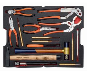 Composición de herramientas en bandeja de foam para maletas rígidas 