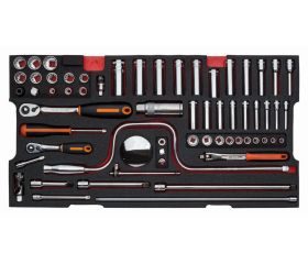 Juego de vasos en bandeja de foam para maletas rígidas 