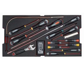 Juego de vasos en bandeja de foam para maletas rígidas 