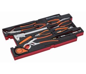 Juego de alicates en bandeja de foam para maletas rígidas 